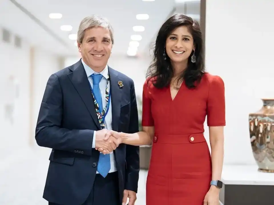 Gita Gopinath mantuvo hoy una nueva reunión con el ministro de Economía, Luis “Toto” Caputo.