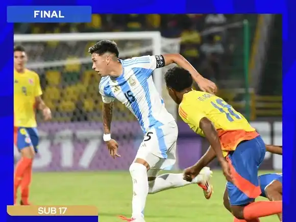 Argentina perdió con Colombia y jugará el repechaje por un lugar en el Mundial Sub-17