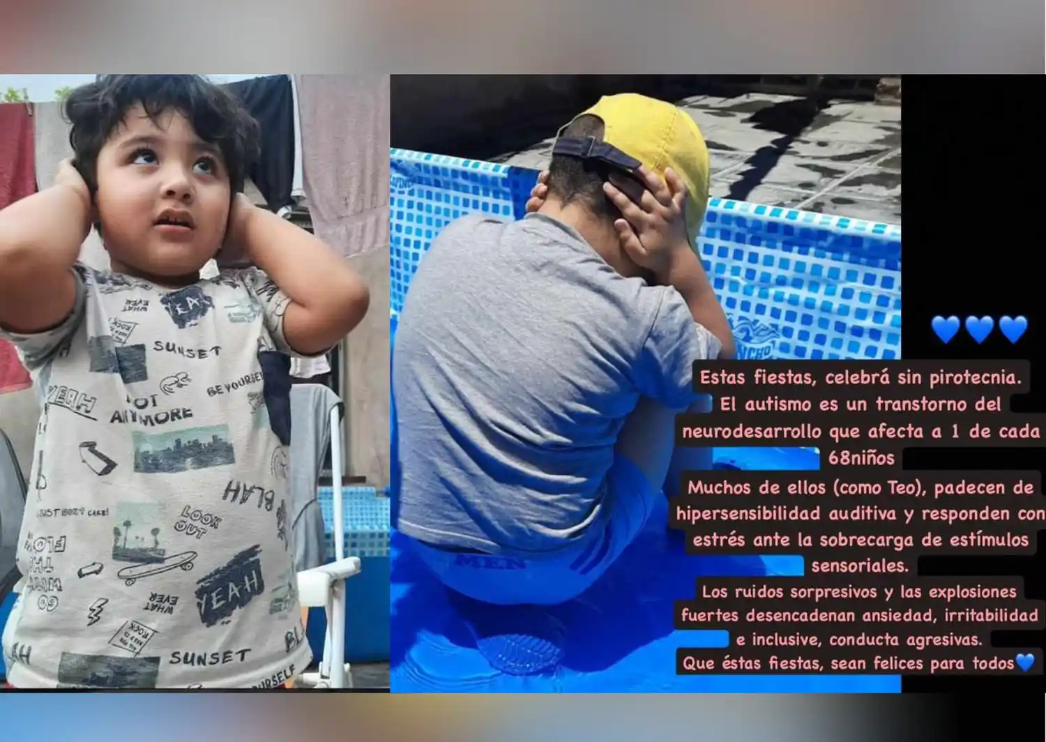 Celebrá sin pirotecnia: el pedido de Flavia, mamá de un niño con autismo