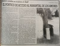 El pórtico de acceso al Manantial de los Amores