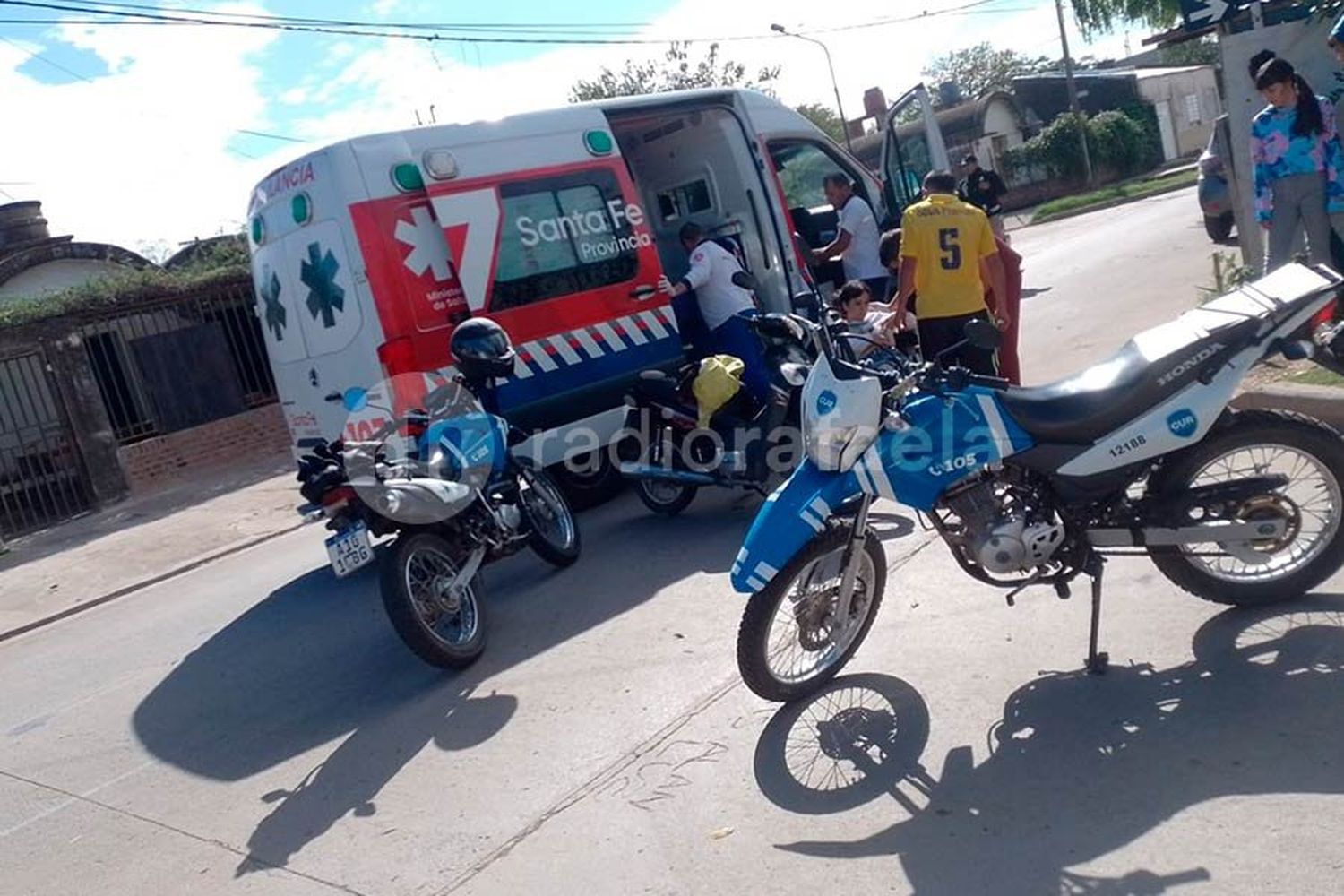 Gran susto con un joven de 16 años luego de accidentarse en bicicleta