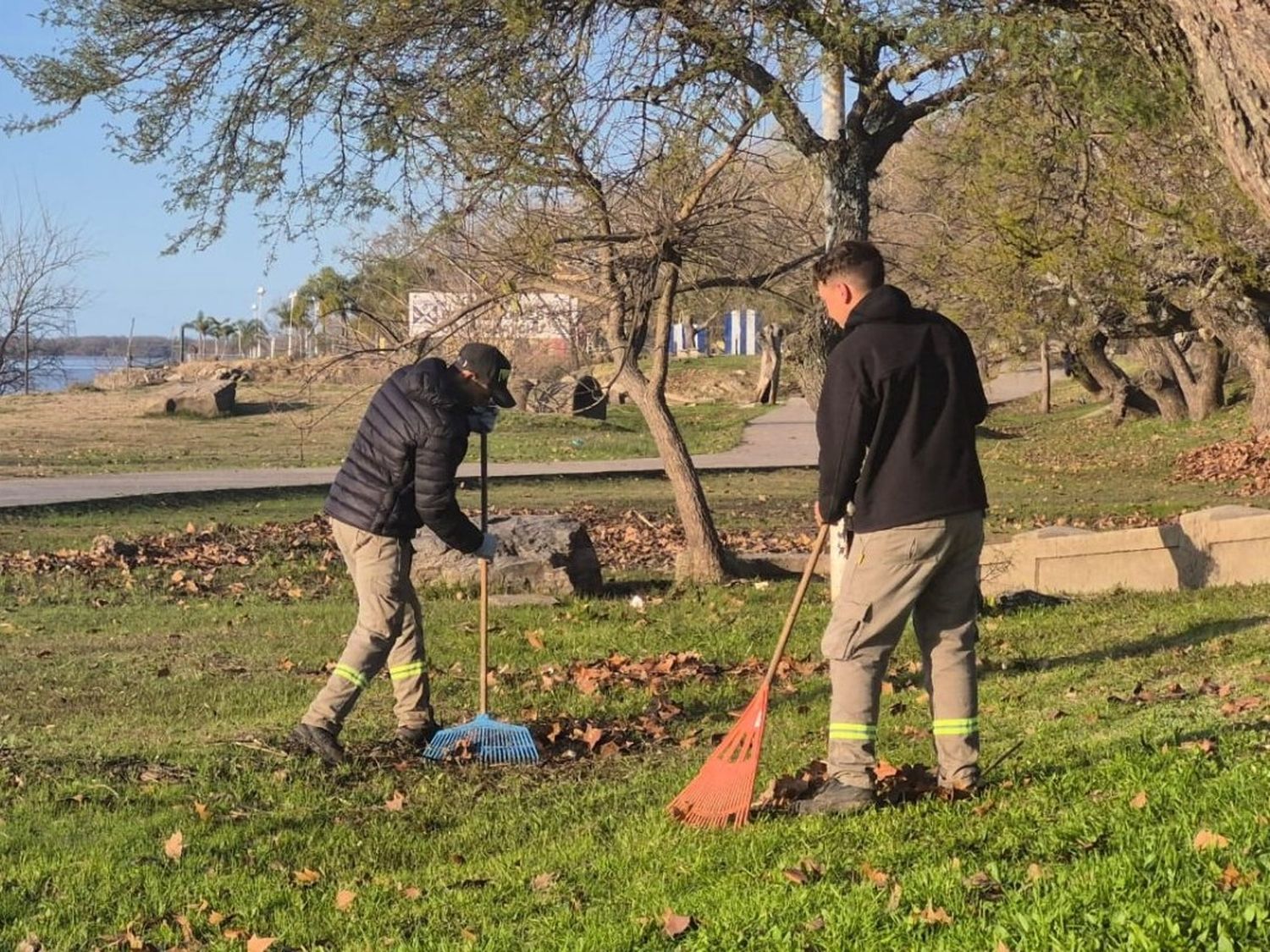 Trabajan en un mantenimiento integral de la Costanera Sur
