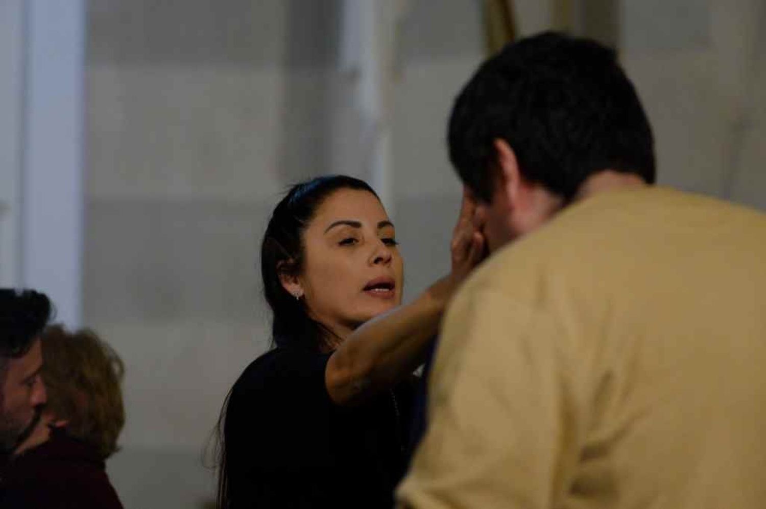 Leda estuvo el martes en la iglesia Inmaculada Concepción. Foto: Marcelo Manera.