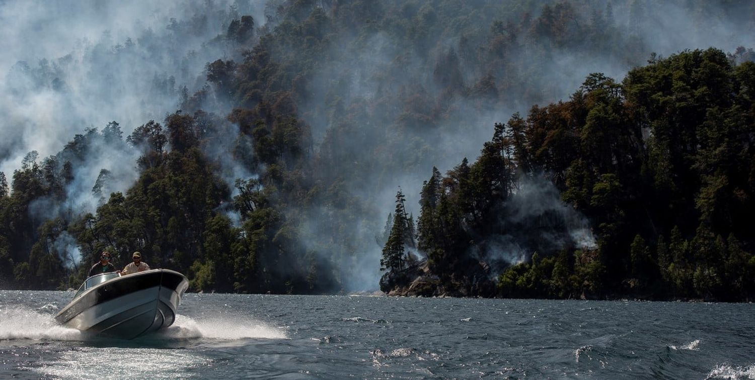 El fuego se originó cerca de la orilla. Crédito: Alejandra Bartoliche / Télam