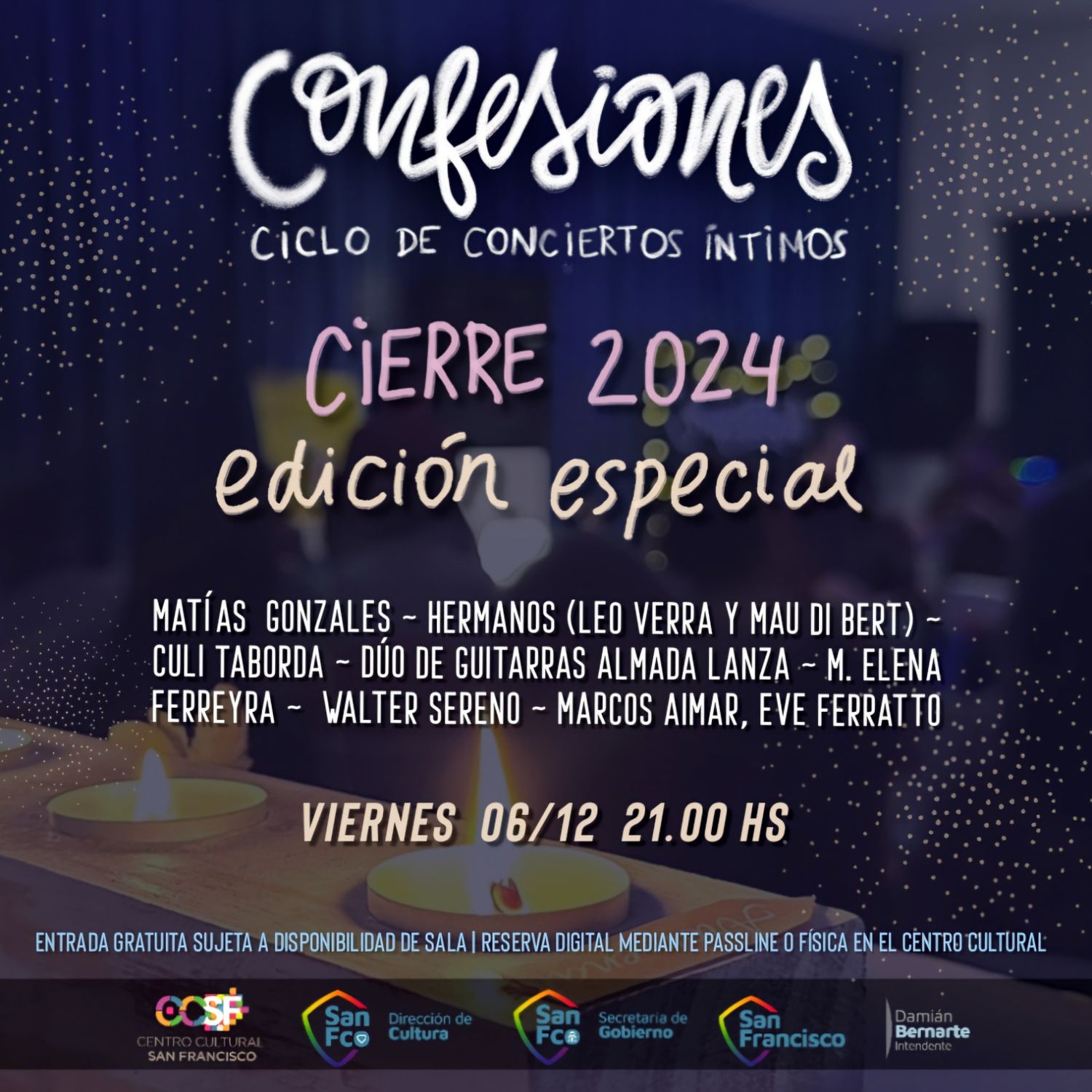 confesiones conciertos intimos