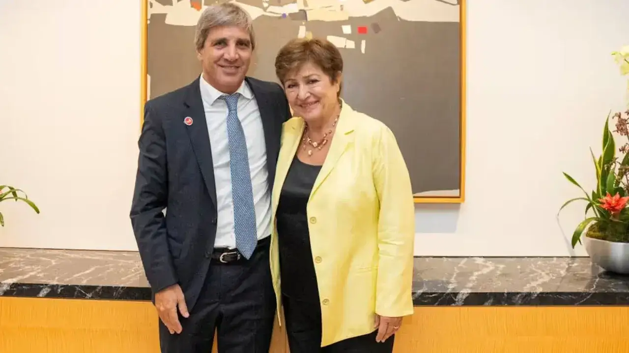 Luis Caputo y Kristalina Georgieva.
