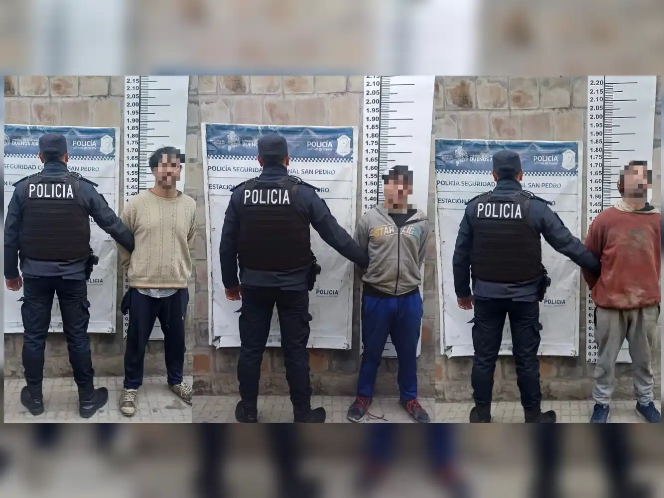 Los aprehendidos atacaron a una mujer de 41 años.