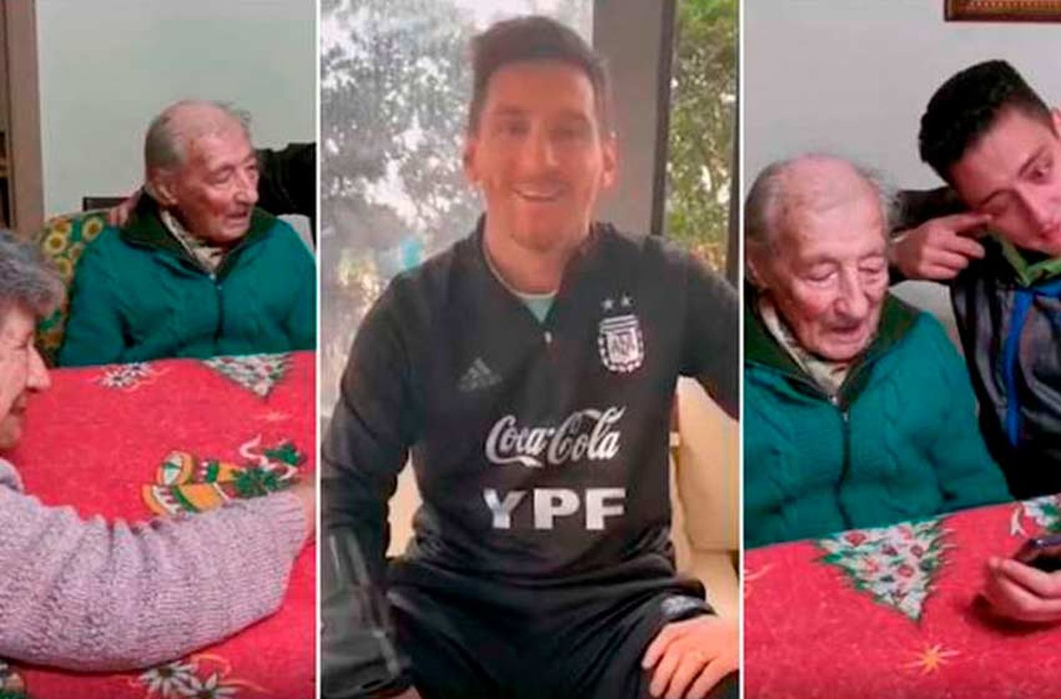 Conmovedor video: Messi sorprendió a un abuelo de 100 años que tiene anotados a mano todos sus goles