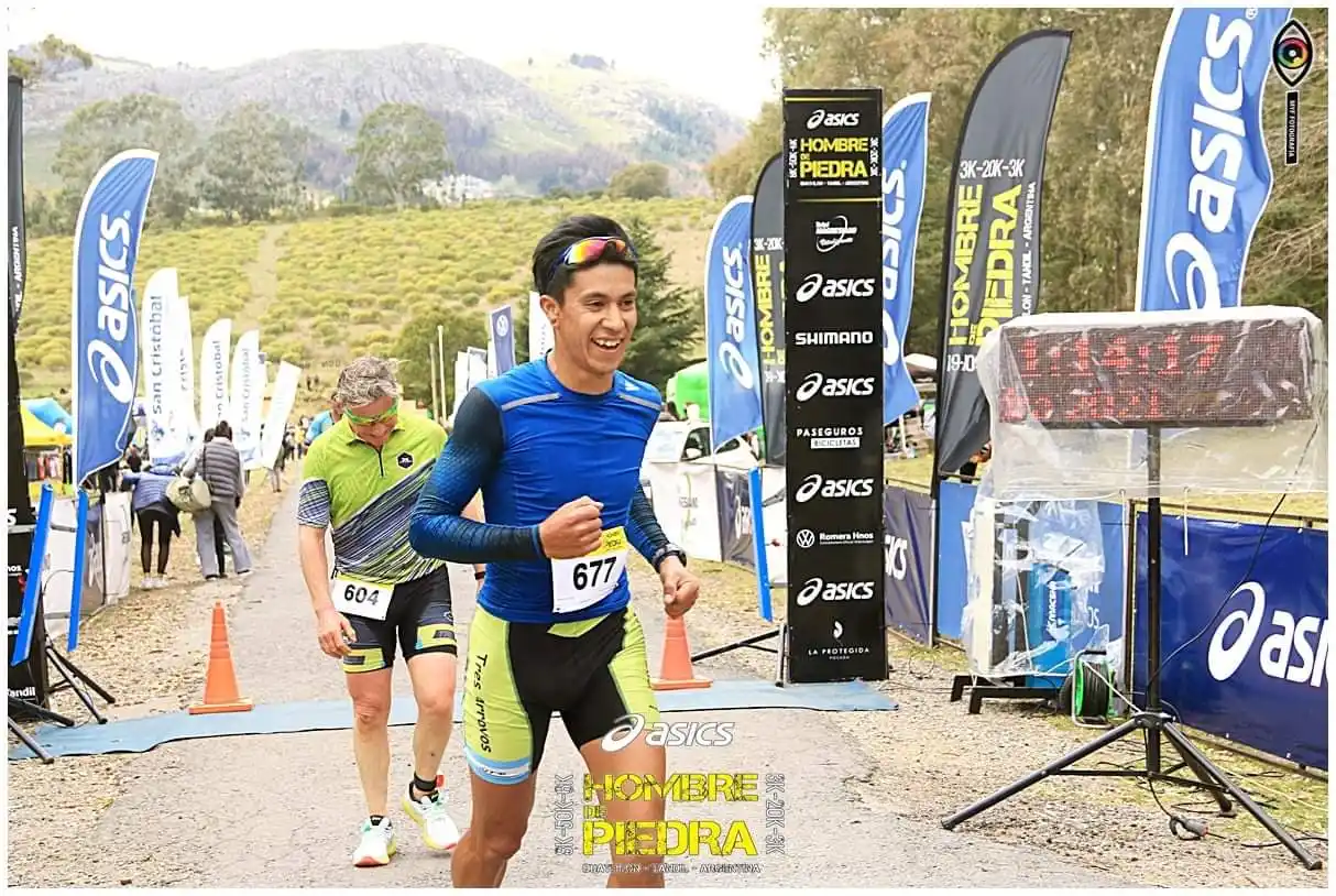 Bruno Leiva fue quinto en la competencia Hombre de Piedra en Tandil