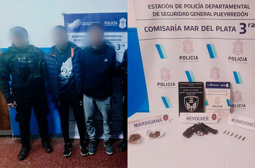 Detienen a motochorros armados y con droga