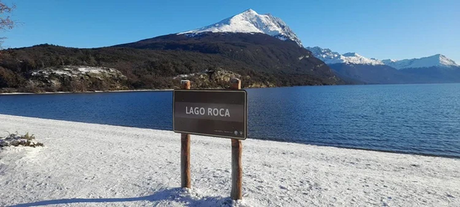 El Lago Roca es un espejo de agua binacional compartido con Chile. Foto: NA/APN