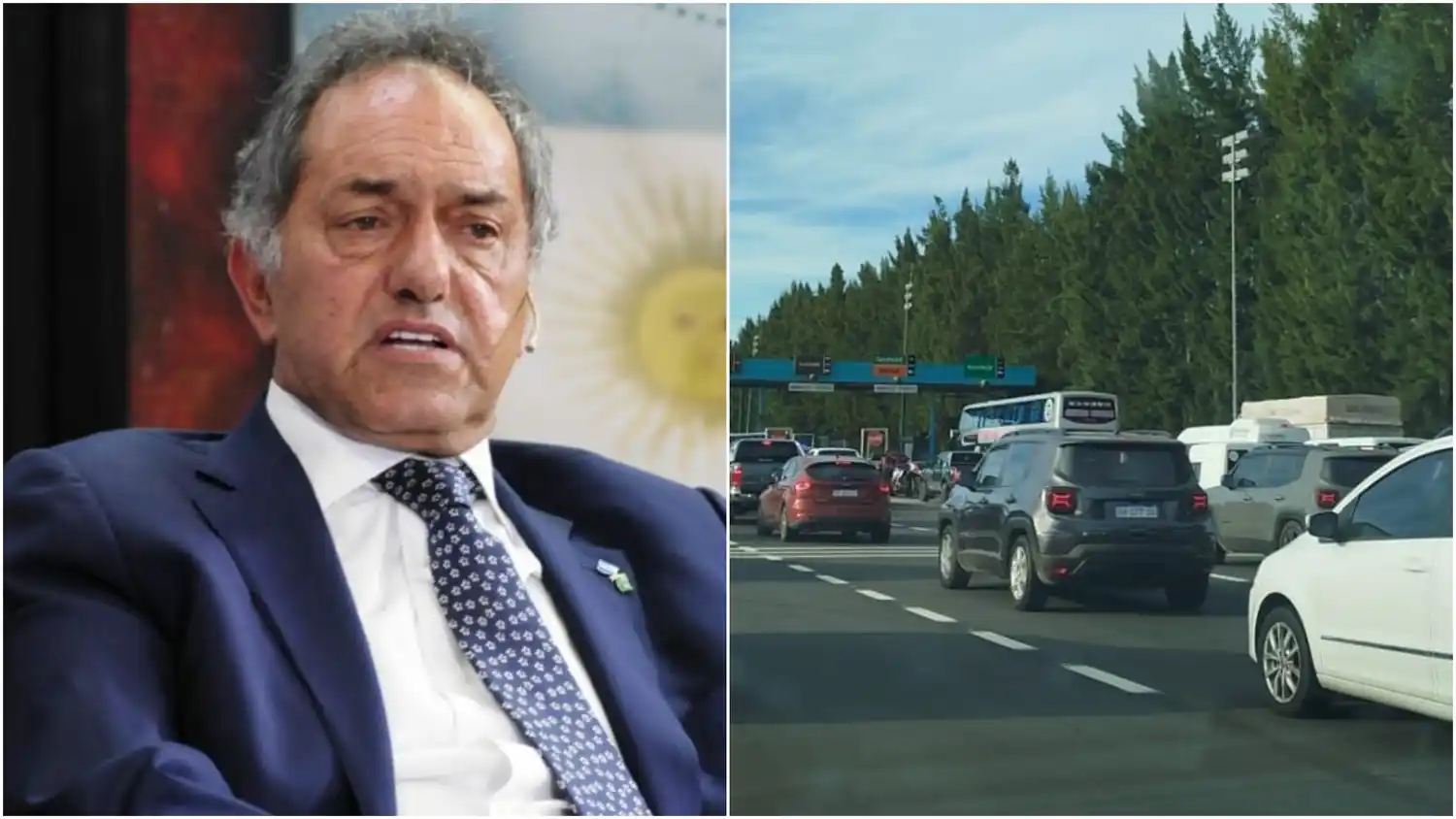 Scioli celebró el tránsito hacia la Costa bonaerense en el fin de semana largo y generó debate en redes sociales