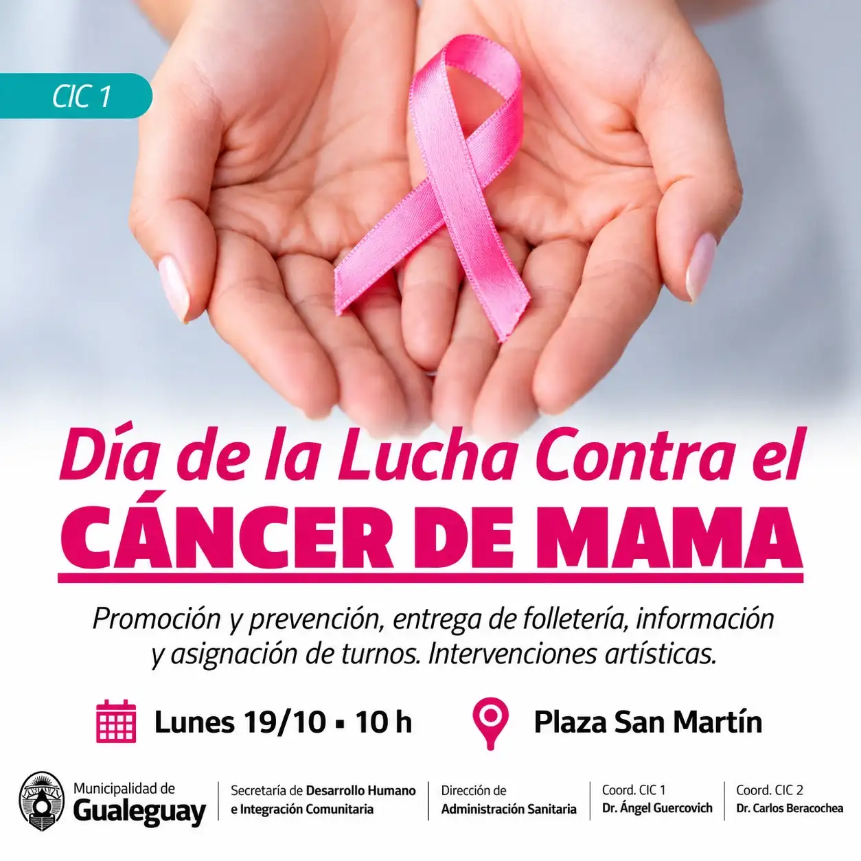 Plaza San Martín recibe hoy una jornada gratuita de prevención del cáncer de mama