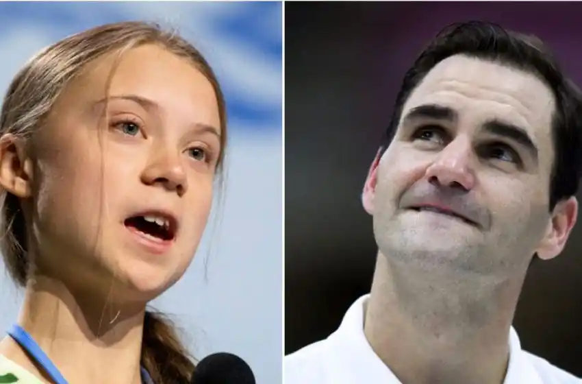 Greta Thunberg lanzó una campaña desafiando a Roger Federer