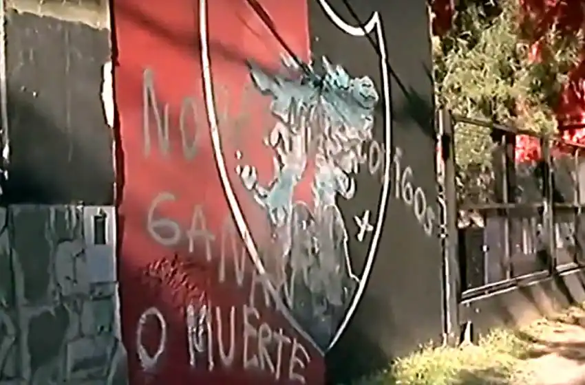 Mensajes amenazantes en la previa del clásico: un predio de Newell’s amaneció con pintadas