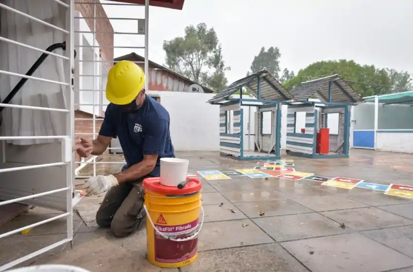 A buen ritmo avanzan las obras en el Jardín Municipal número 18