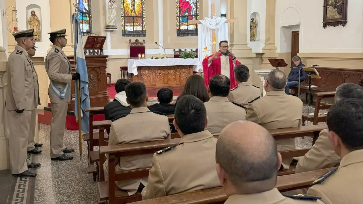 Misa en acción de gracias. Se efectuó en la parroquia de Quequén