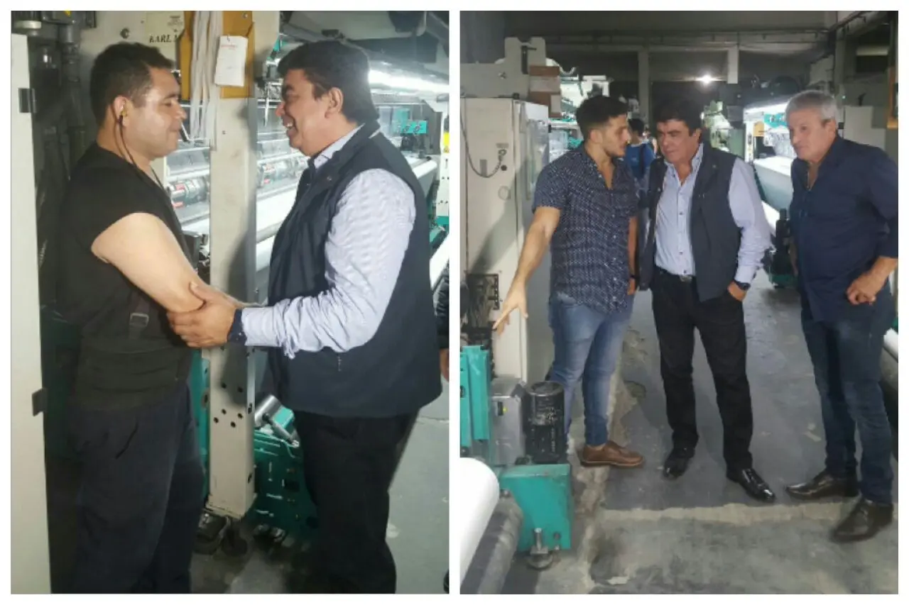 Espinoza visitó una fábrica textil de La Matanza que le vino una tarifa de luz de $197 mil