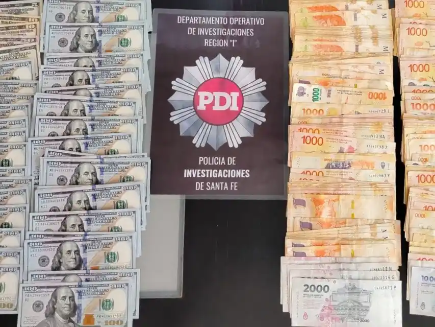 Secuestraron una importante cantidad de dinero en efectivo, tanto pesos como dólares.