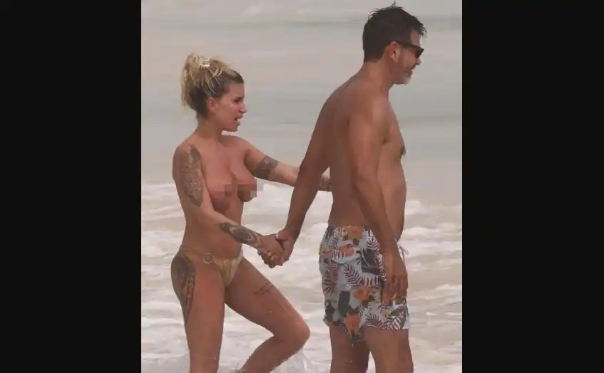 Florencia Peña disfrutó del topless junto a su marido en Tulum