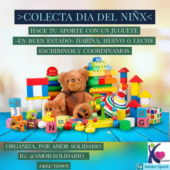 Organizan una colecta solidaria para celebrar el Día del Niño en El Tropezón