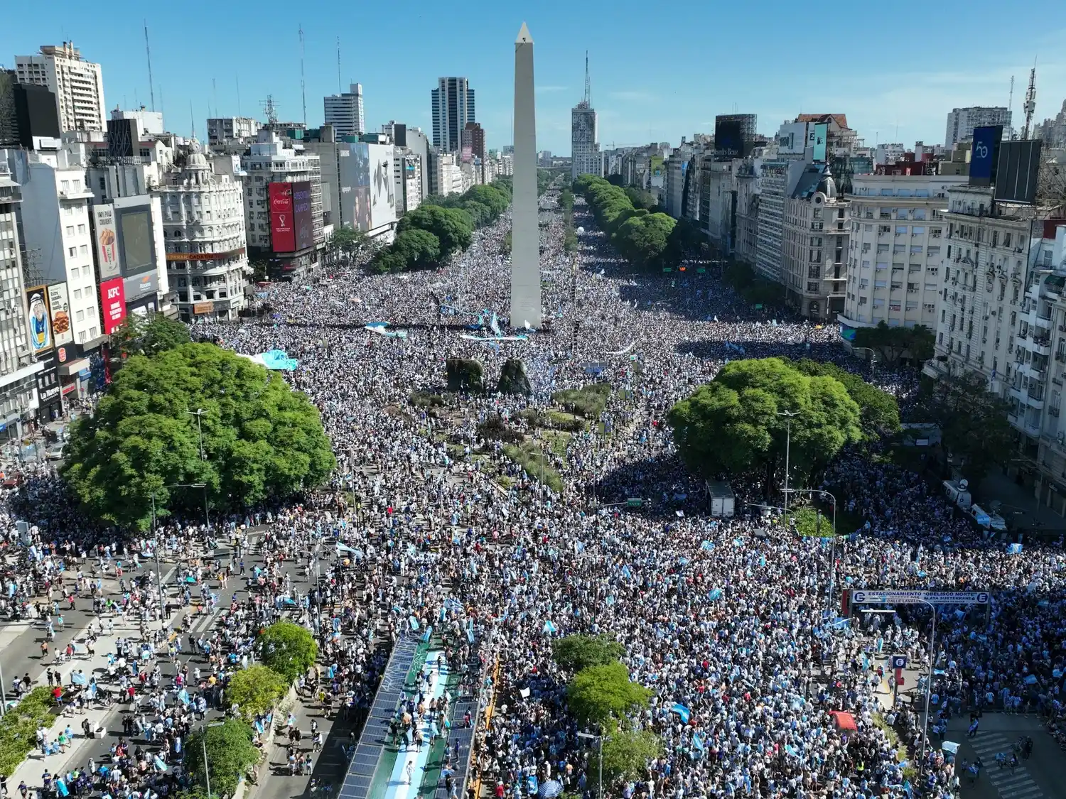 Los festejos de la Selección