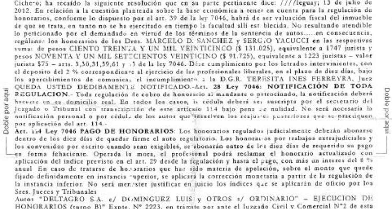 Perdió juicio con Deltagro y los abogados le reclaman más de $ 200 mil