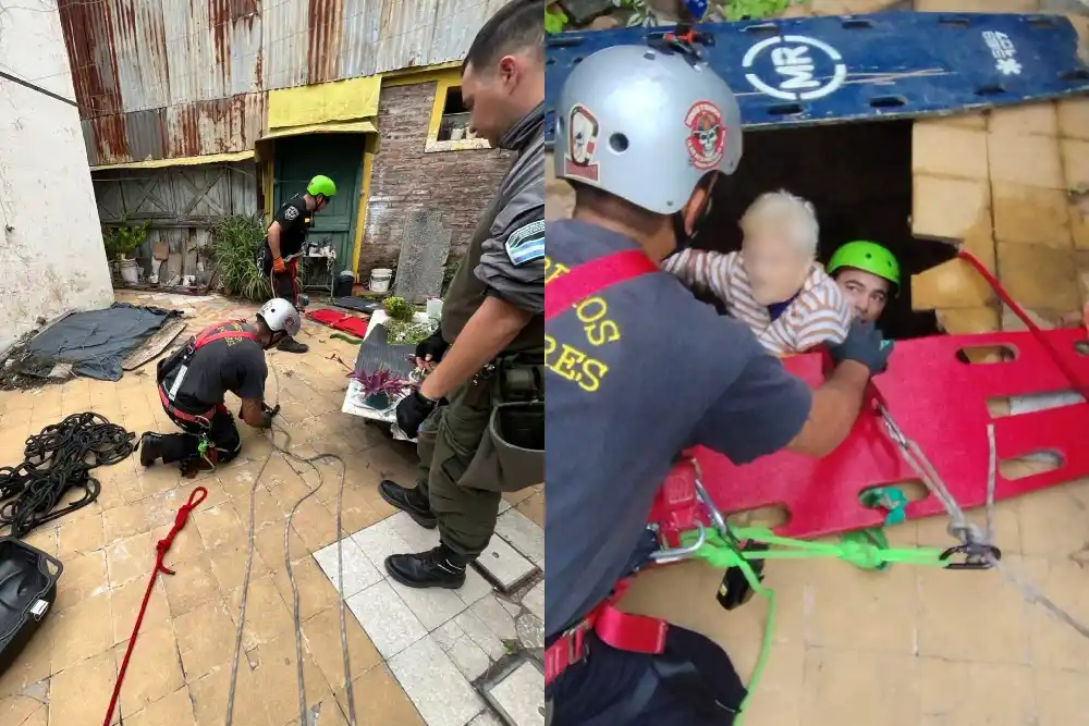 Dramático rescate de una mujer de 86 años que se cayó a un pozo en zona noroeste