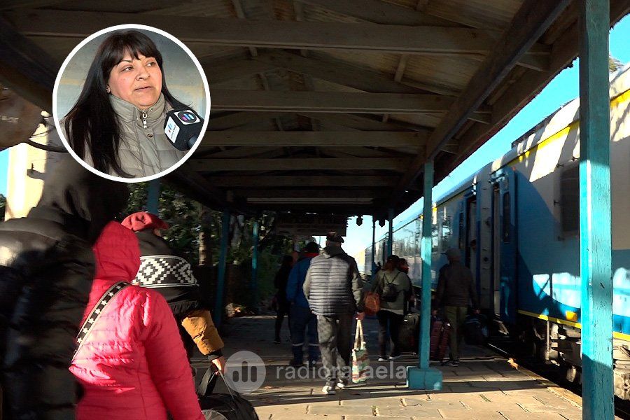 La historia de Jésica, una vendedora que pasa por la estación de tren de Rafaela y luego sigue su camino: "La produccción es toda fresca, del día"
