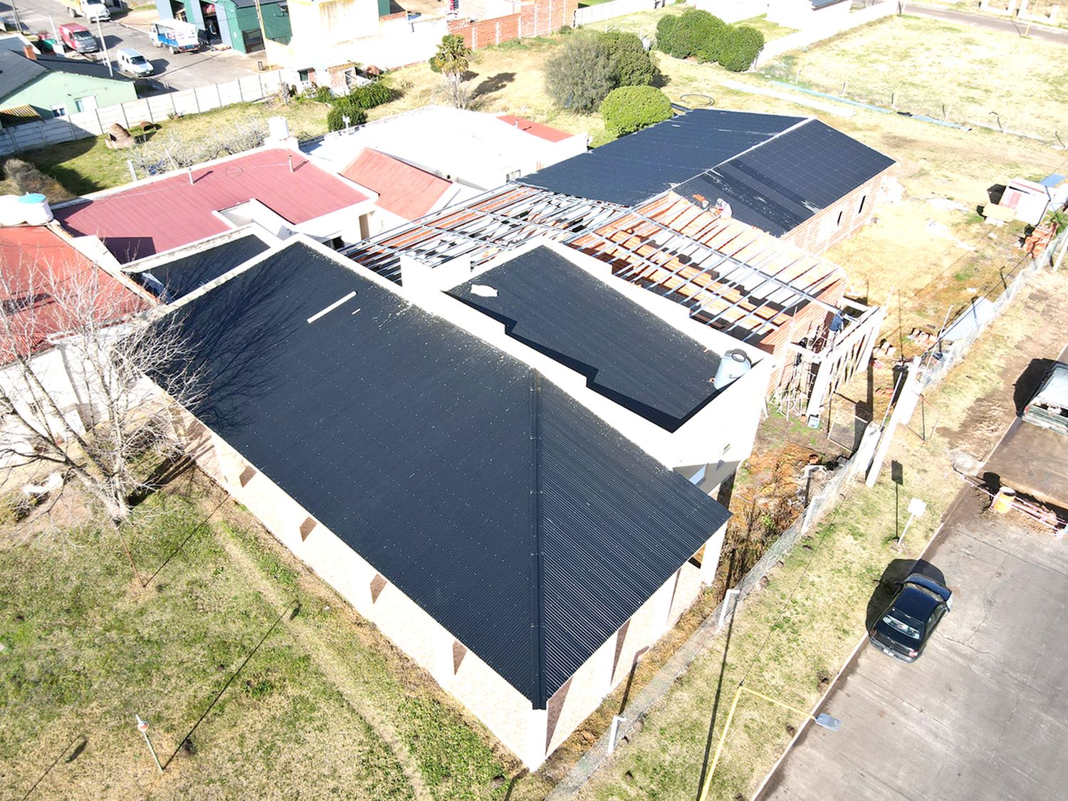 En construcción. La segunda etapa de la obra en el geriátrico