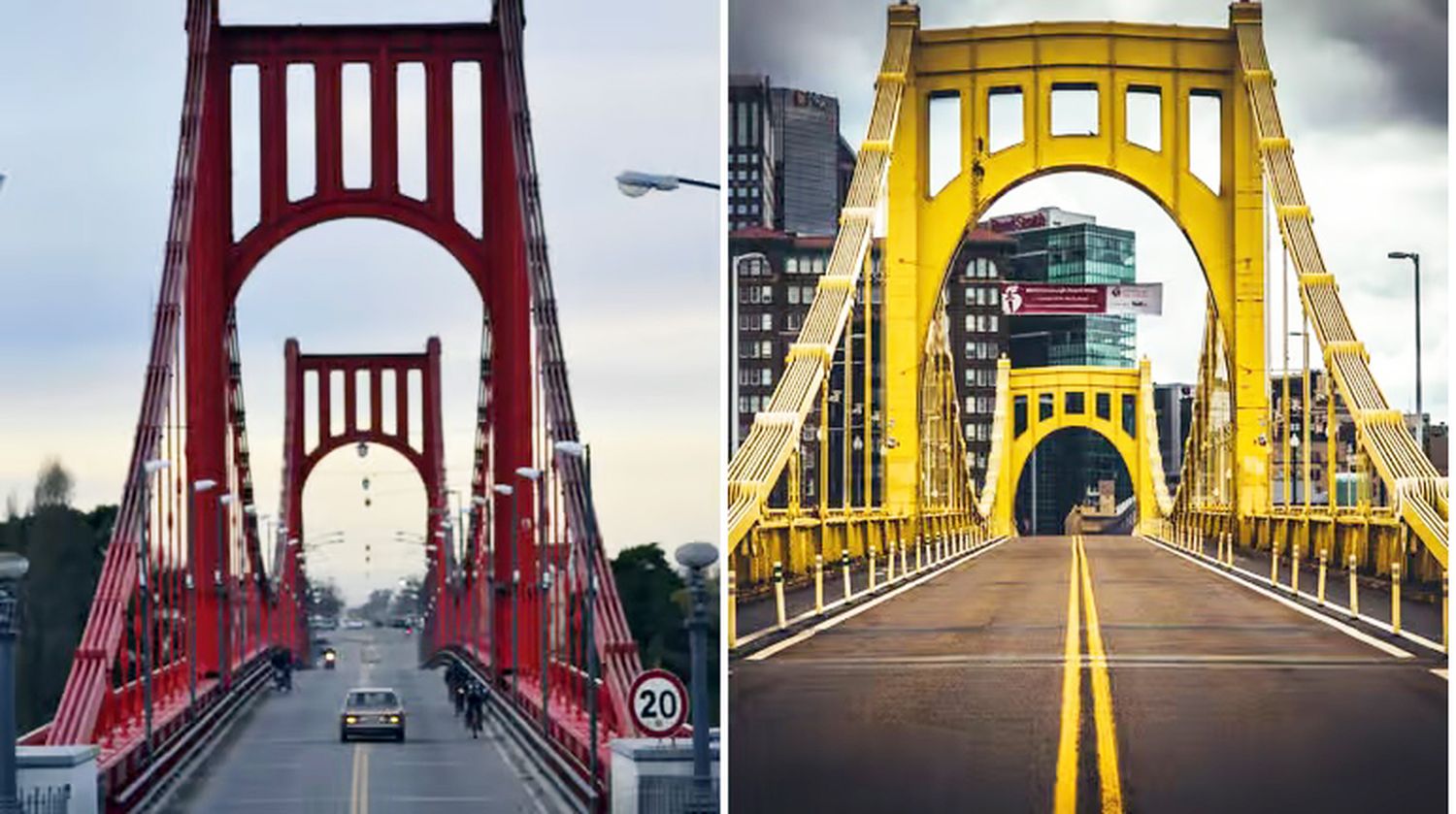 “Gemelos”. Puente “Hipólito Yrigoyen” y puente “Roberto Clemente”