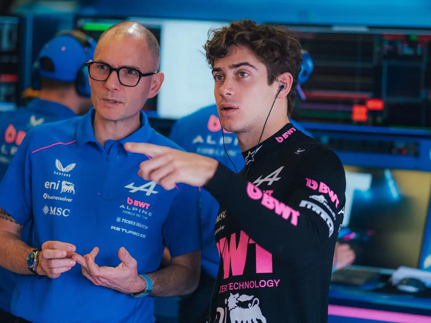 Colapinto estará presente en el segundo turno del hoy en Sakir. Foto: @AlpineF1Team