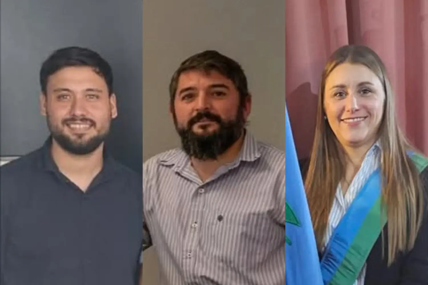 Andrés Ferrari, Enzo Gravino y Leticia Noguera, empleados municipales de Campana.