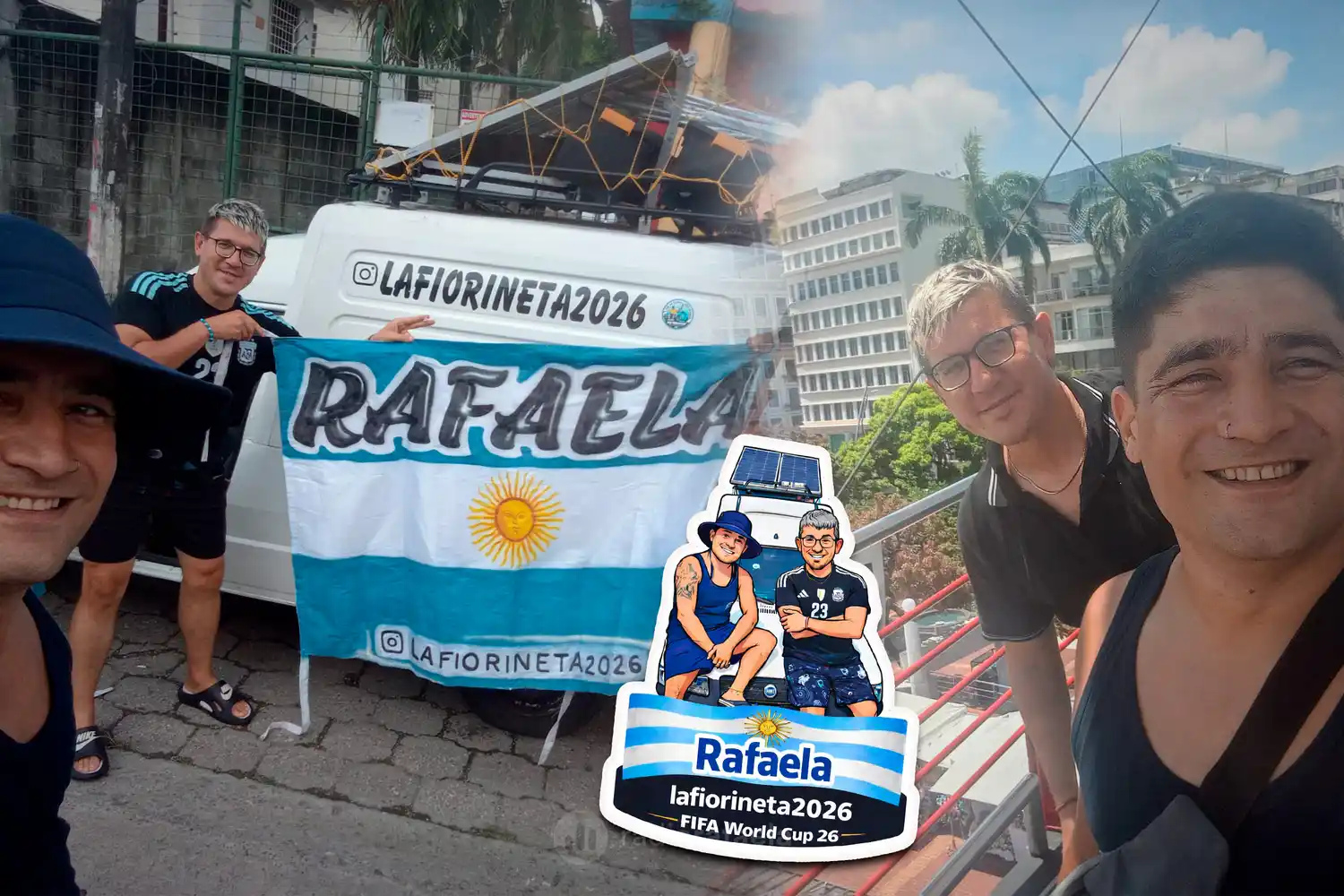 ¡Están locos! La increíble aventura de dos rafaelinos que van rumbo al Mundial de Fútbol en una Fiorino año 2005