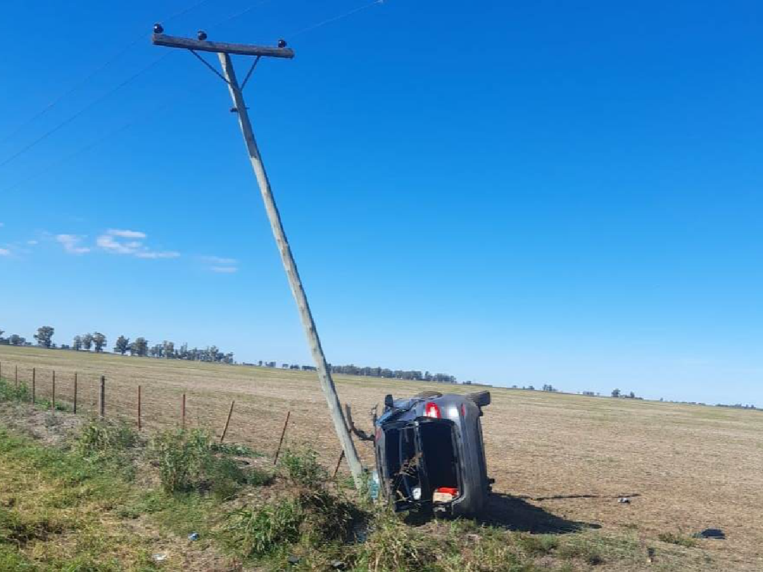 Dos heridos en vuelco en la autovía 19