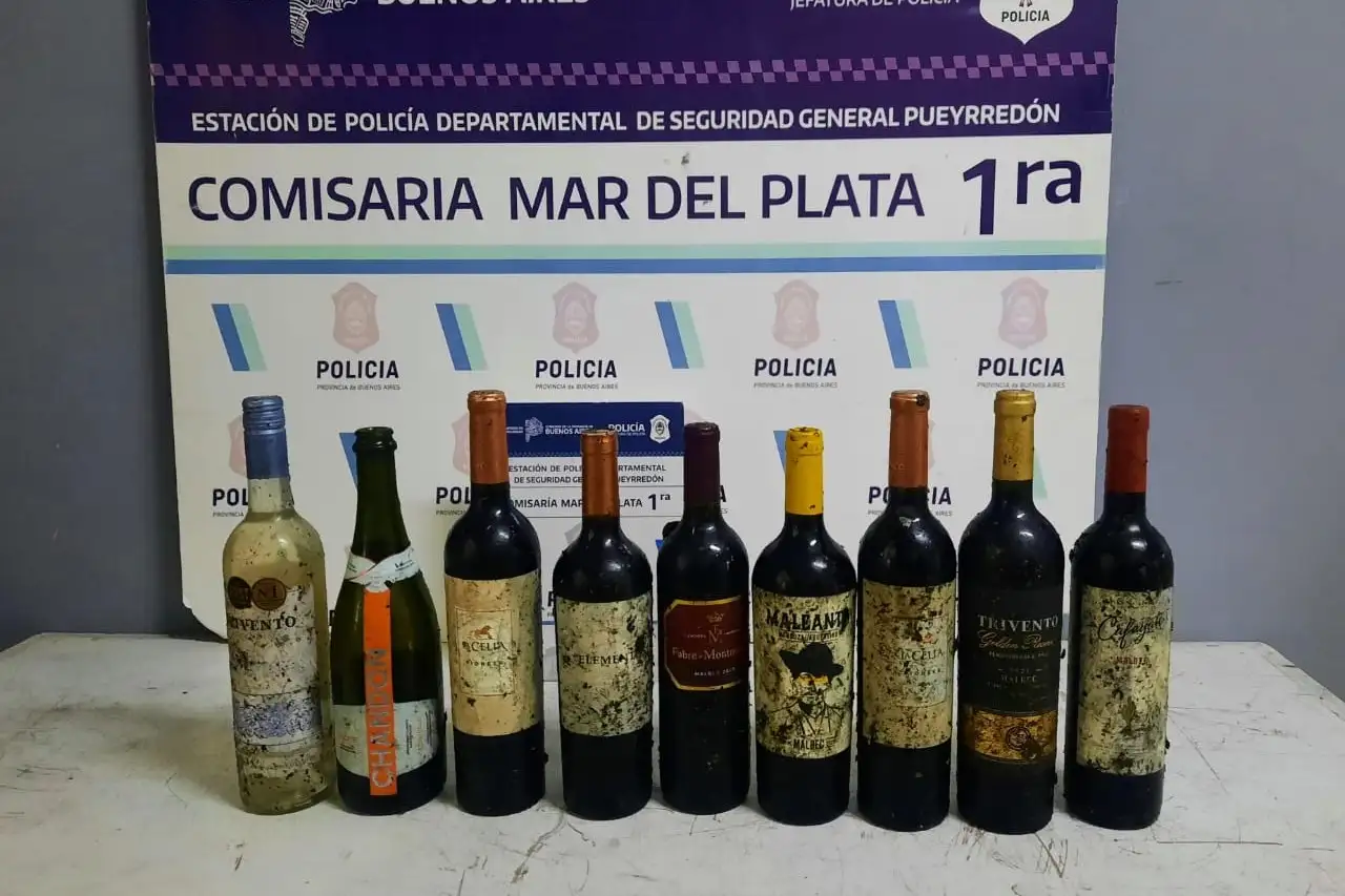 Las nueve botellas fueron restituidas al restaurante.