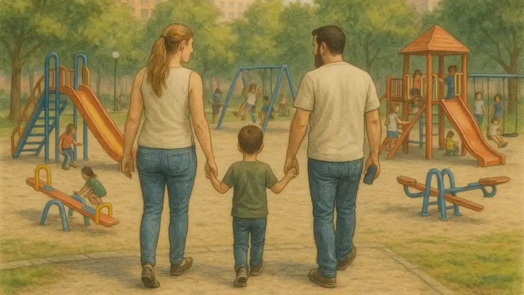 “Nosotros aprendimos un montón de los chicos: nos enseñaron sobre resiliencia, sobre perdón y sobre cómo volver a ser niños”, afirmó la joven pareja. ( Foto realizada con IA)