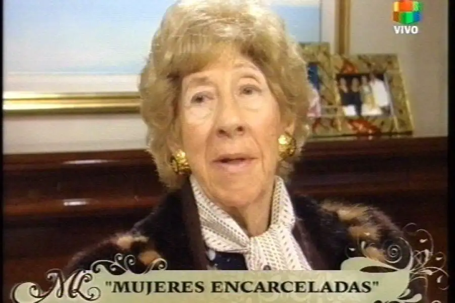 Yiya Murano en el programa de Mirtha Legrand. Hasta el último de sus días se declaro inocente