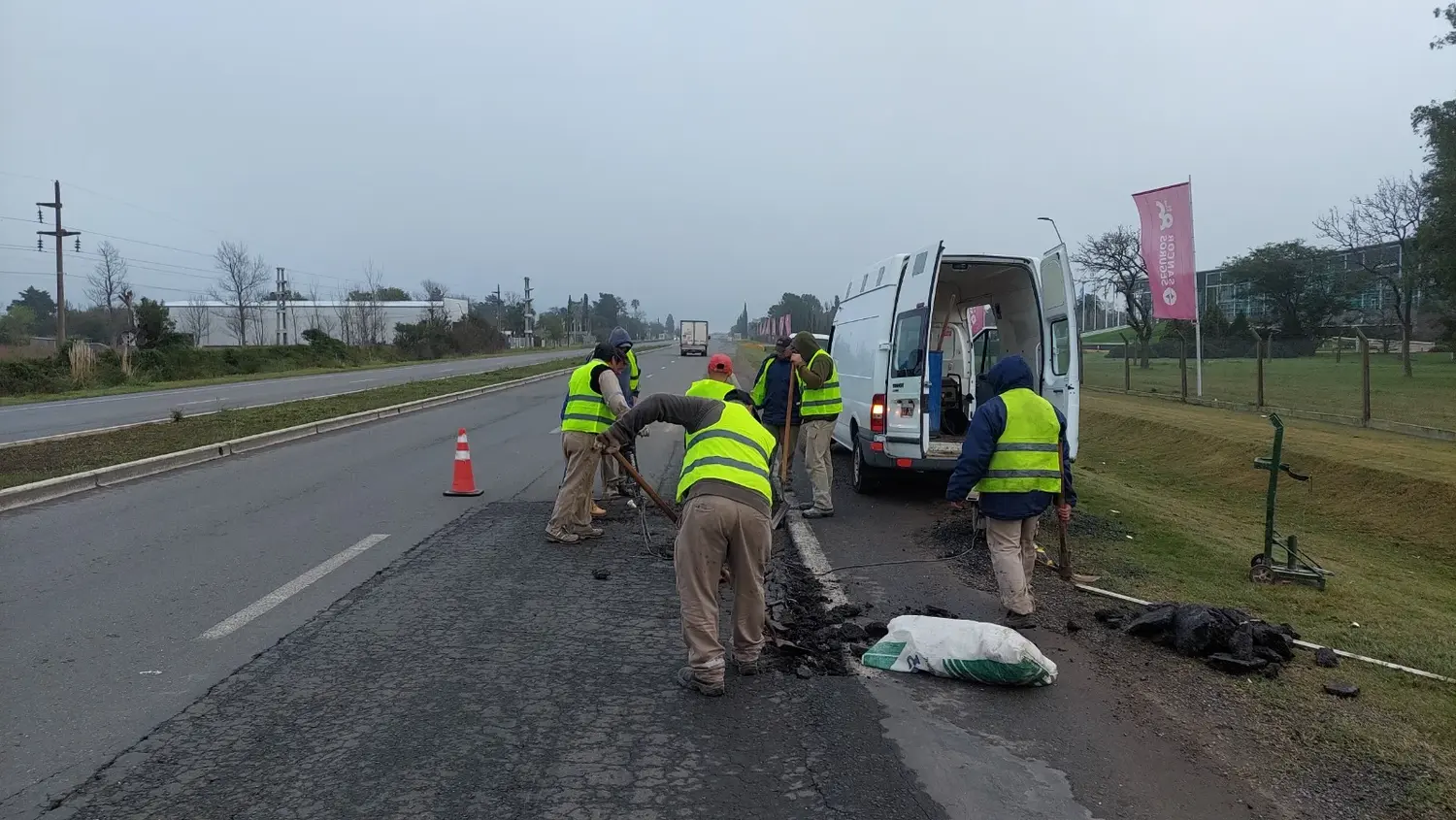 Ruta 34: ante la falta de respuestas, el Municipio intervino para reducir riesgos y mejorar el ingreso a la ciudad