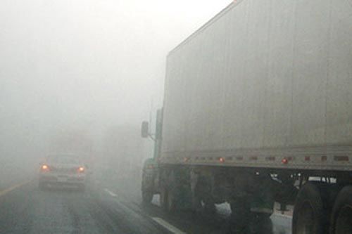 Alerta por niebla en rutas de la Provincia