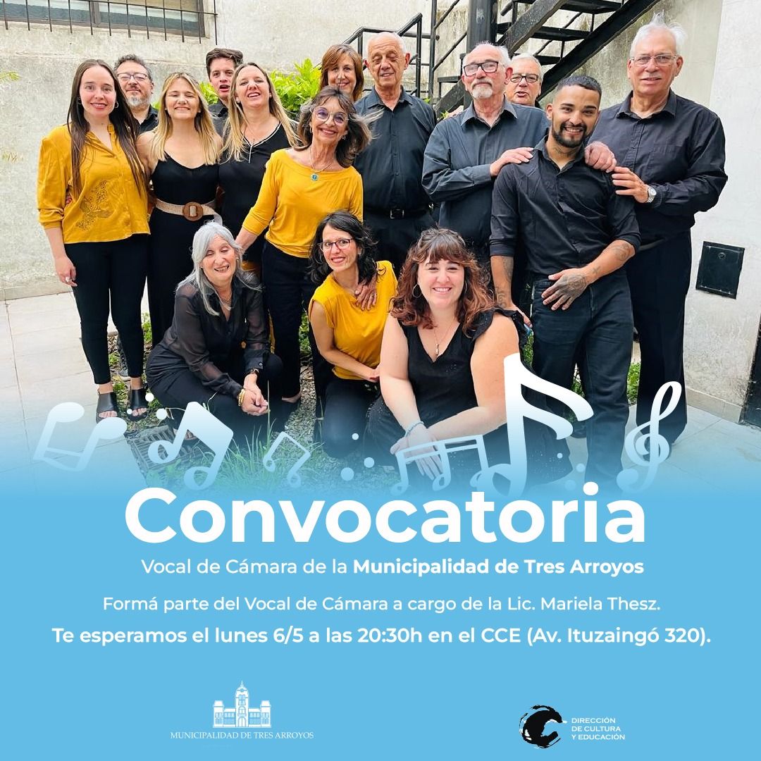 Vocal de Cámara municipal: abiertas las inscripciones nuevas voces 2024