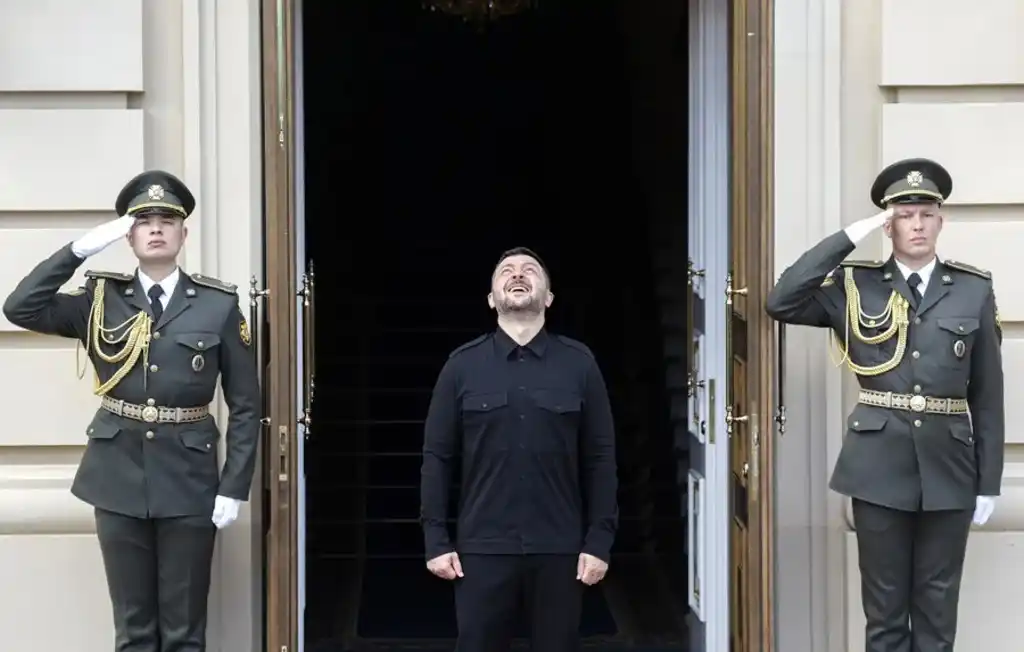 El presidente ucraniano, Volodimir Zelenski, en Kiev. EFE