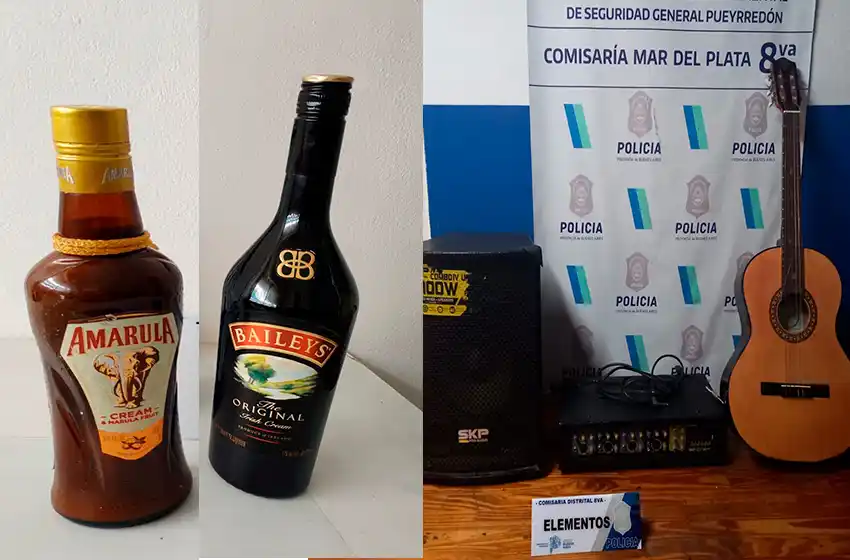 Recuperan una guitarra y bebidas alcohólicas que habían robado de un bar en Batán