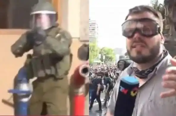 Un periodista de TN fue baleado en vivo mientras cubría los disturbios en Chile
