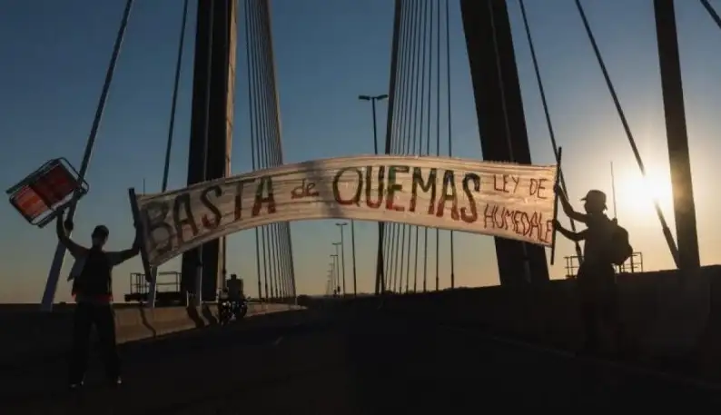 Fin de semana de corte y acampes para reclamar por la Ley de Humedales