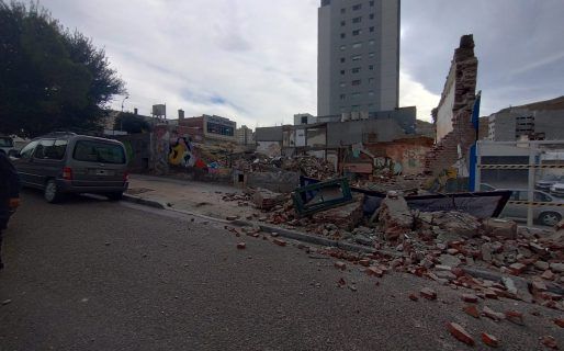 La ráfagas por momentos superaron los 100 km/h.