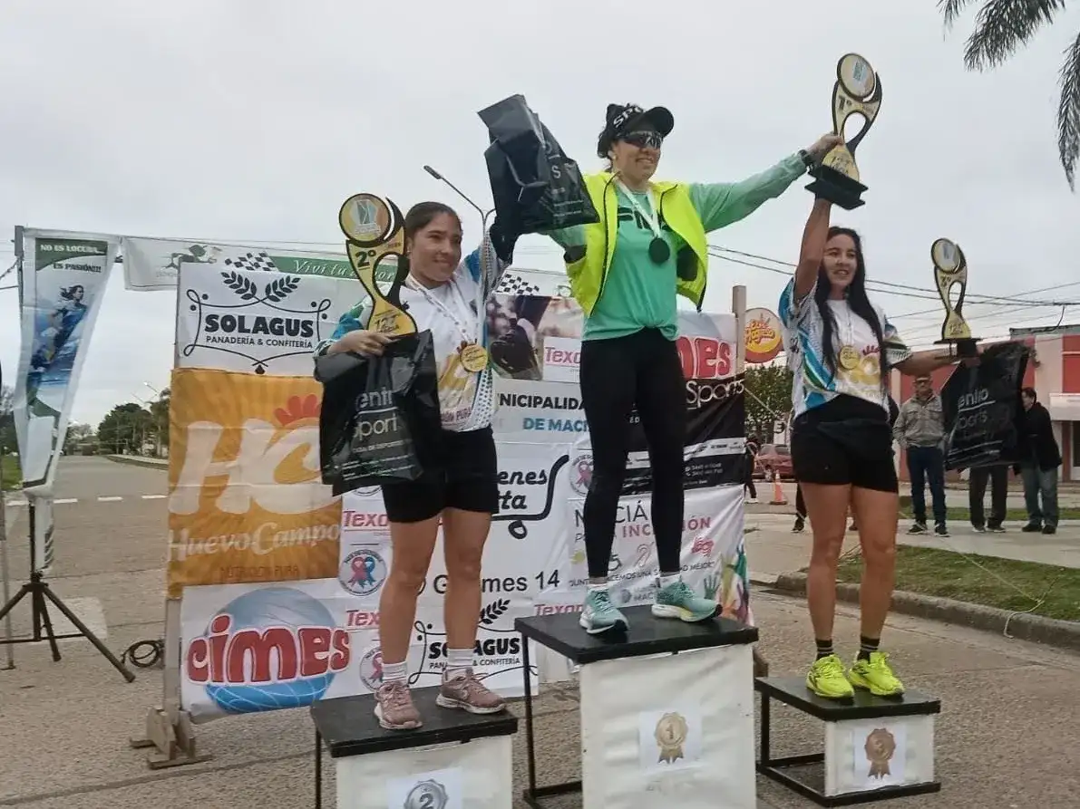 Podio femenino 5K.