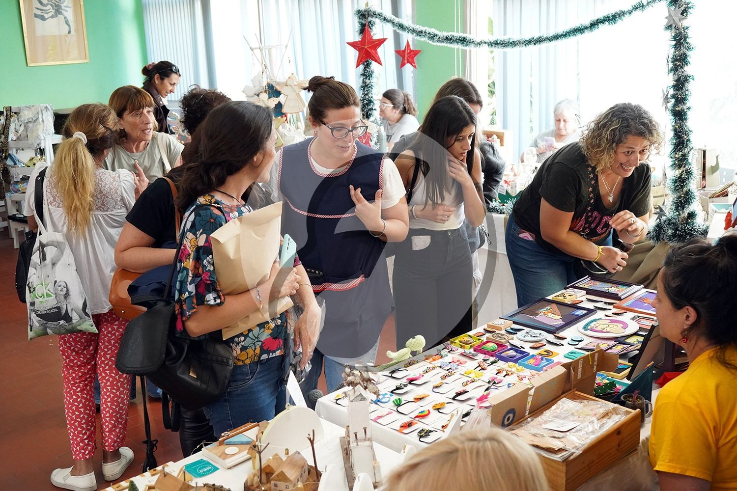 Mucho público. Participó de la feria de Navidad