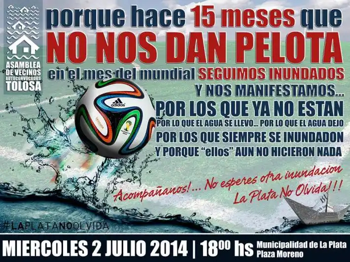 Inundación en La Plata: Vecinos marchan bajo la consigna "Hace 15 meses que no nos dan pelota"