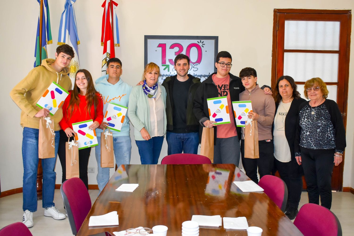 El encuentro, en el edificio comunal de Elortondo. Foto: Comuna de Elortondo.